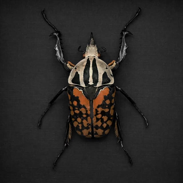 Very large real flower beetle framed taxidermy - Mecynorhina oberthuri decorata - 2