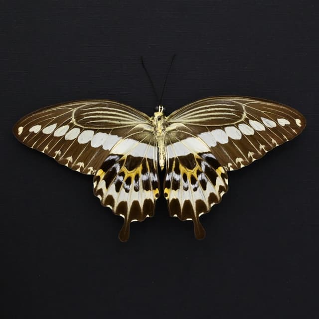 Real framed pale green taxidermy butterfly - Papilio gigon
