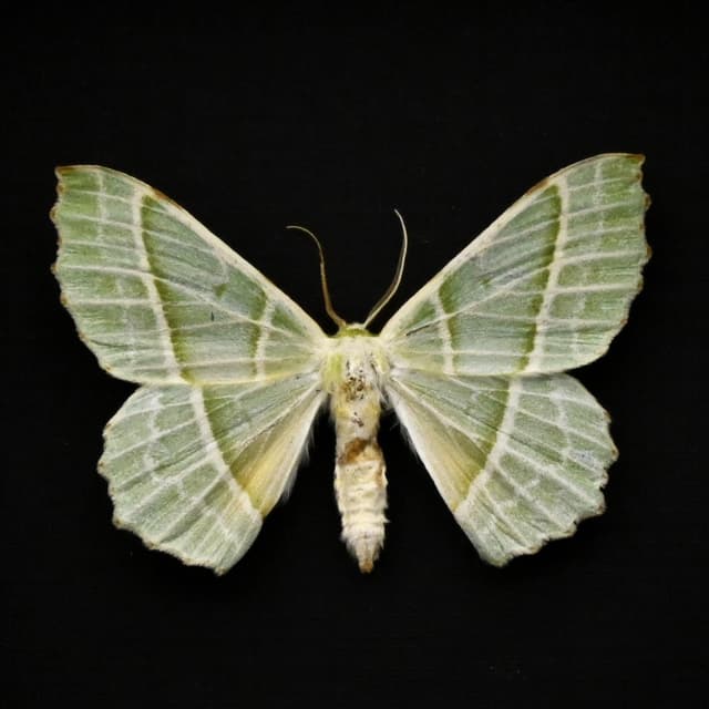Real Green Geometer moth framed taxidermy - Geometra sponsaria