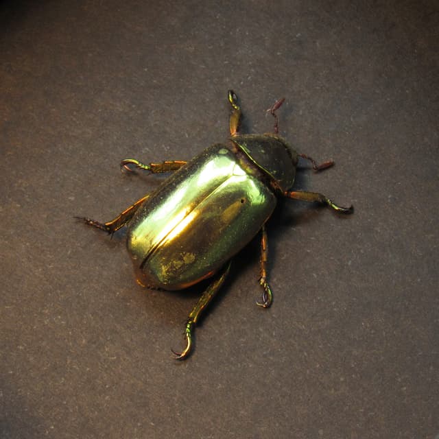 Real gold metallic jewel beetle - Chrysina resplendens