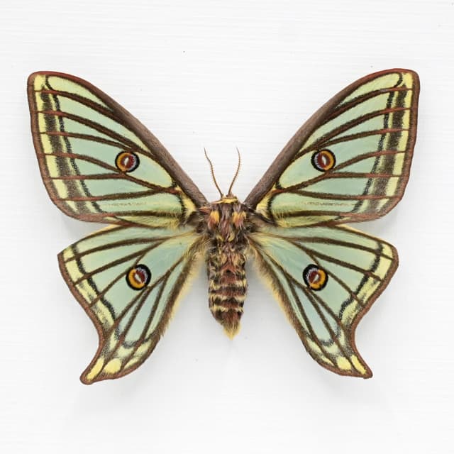 Rare Spanish Moon moth framed taxidermy - Graellsia isabellae - XL female