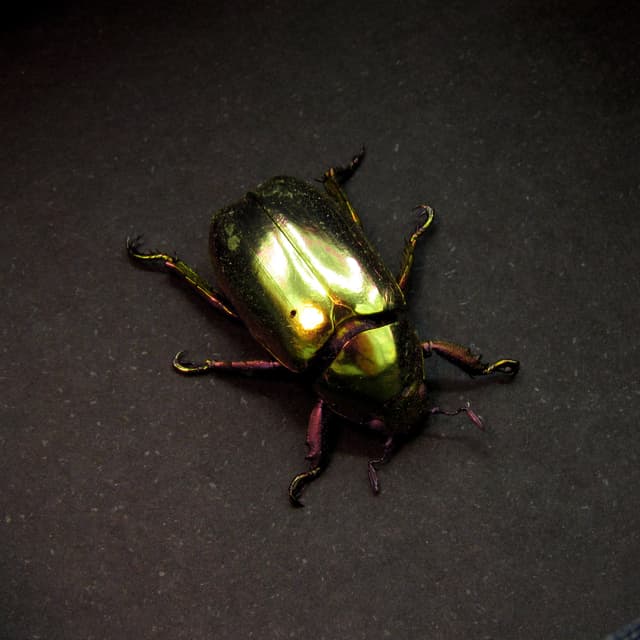 Real gold metallic jewel beetle - Chrysina resplendens
